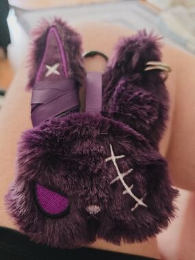 Plush Purple Bunny Bag Charm Keychain – Kids Accessories